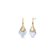 Diamond Clover Pearl Drop Earring