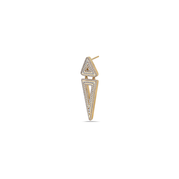 Diamond Double Triangle Earring