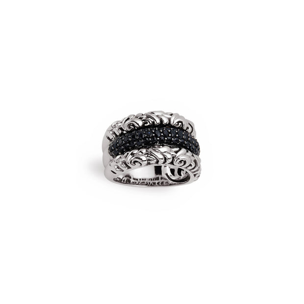 Silver Ivy Divide Band Ring
