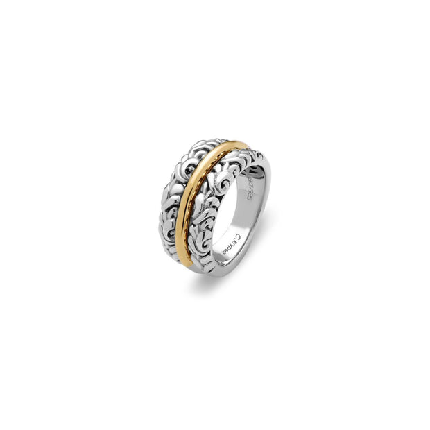Silver Ivy Divide Band Ring
