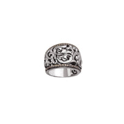 Silver Ivy Domed Saddle Ring