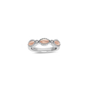 Silver Firefly Diamond Bead Single-Band Ring