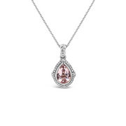 Pastel Diamond Pear Shape Necklace