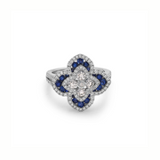 Diamond Regal Flower Ring