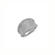 Diamond Concave Banded Ring