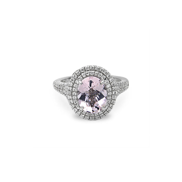 Pastel Diamond Oval Ring