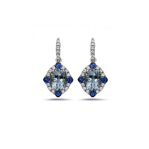 Pastel Diamond Drop Opulent Oval Earring
