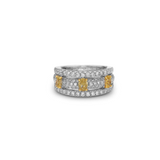 Diamond Tri-Layer Ring