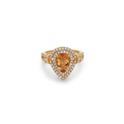 Pastel Diamond Pear Shaped Ring