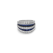 Platinum and Gold Diamond Tiered Ring