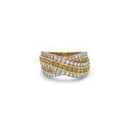 Krypell Collection Platinum and Diamond Overlap Ring