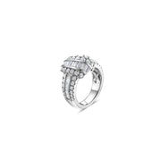 Krypell Collection Platinum and Gold Baguette Knot Ring