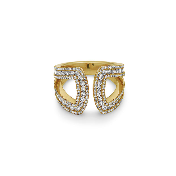 Gold Collection Diamond U Ring
