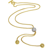 Gold Ivy Diamond Bead Necklace
