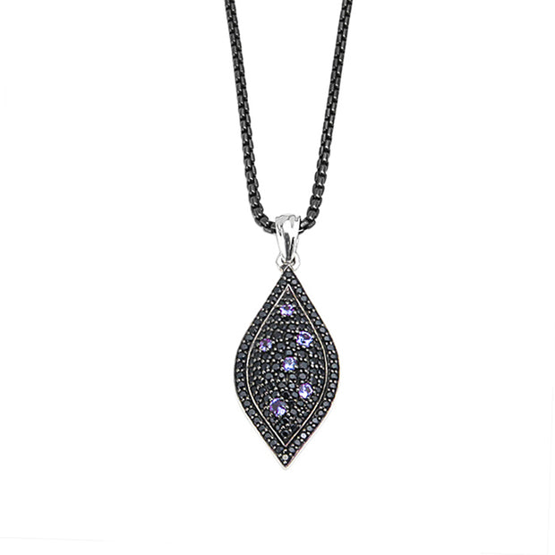 Sterling Silver Starlight Marquis Necklace