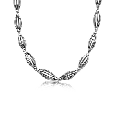 Silver Birdcage Link Necklace