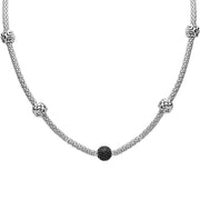 Silver Ivy 5-Bead String Necklace