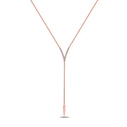 Diamond Drop V Tassel Necklace