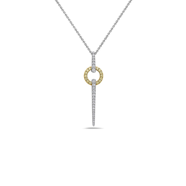 Diamond Circular Spear Necklace