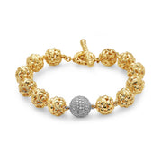 Gold & Diamond Ivy Bead Bracelet