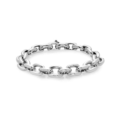 Silver Oval Link Bracelet