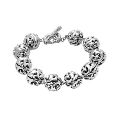 Silver Ivy Bead Large Bracelet