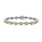 Silver Firefly Bead Channel Bracelet