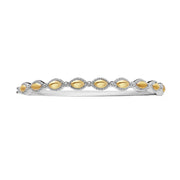Silver Firefly Bead Bangle Bracelet