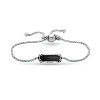 Silver Skye Gemstone Bar String Bracelet