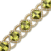 Pastel Diamond Cushion Weave Bracelet