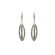 Silver Ivy Large Double Marquise Earring