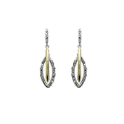 Silver Ivy Small Double Marquise Earring