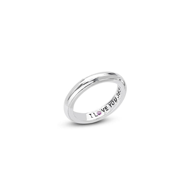 Silver I Love You 365 Days A Year' Stackable Band Rings