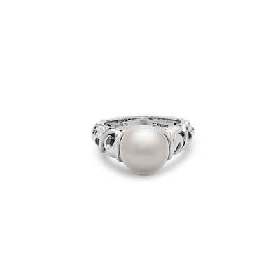 Silver White Pearl Ring