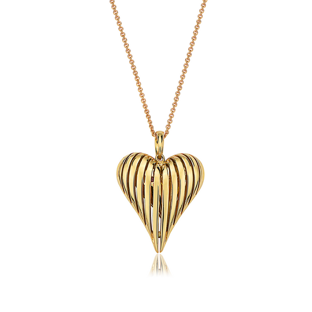 Angel Heart Large Gold Pendant