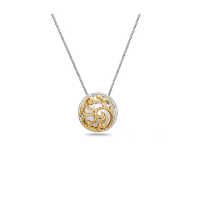 Silver Ivy Lace Station Pendant